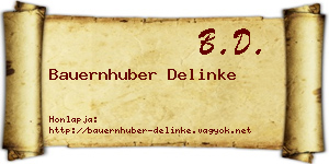Bauernhuber Delinke névjegykártya